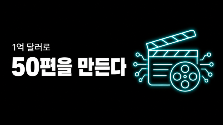 1억 달러로 영화 1편 대신 50편을 — AI가 바꾸는 할리우드의 셈법