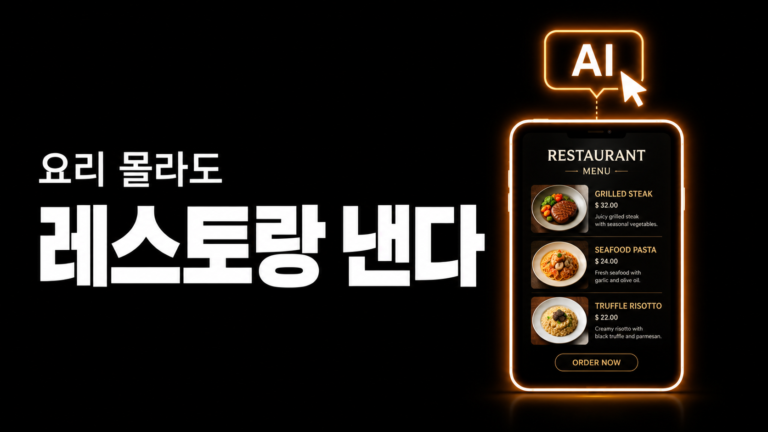 요리를 몰라도 레스토랑을 낼 수 있다 — AI가 1분 만에 브랜드를 만든다