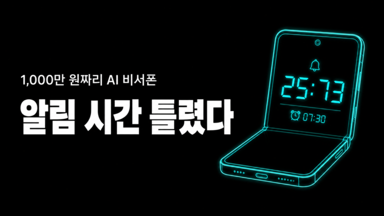 1,000만 원짜리 폰의 헤르메스 에이전트인데, 알림 시간을 통째로 틀렸다