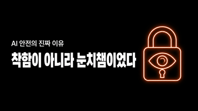 AI가 안전했던 이유, 착해서가 아니라 눈치채서일 수도 있다