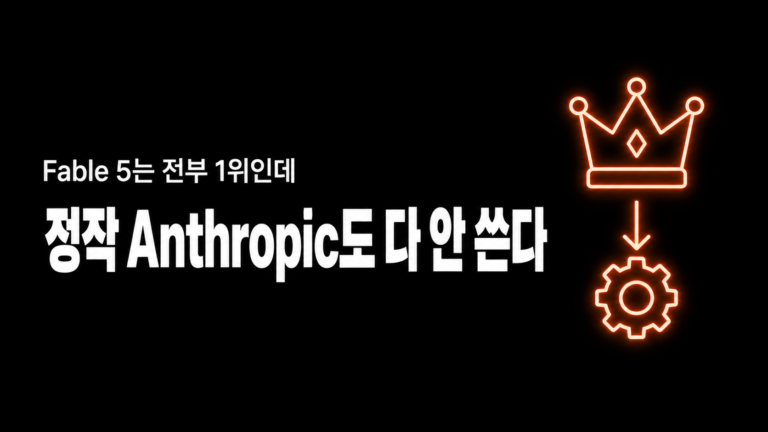 Fable 5는 전부 1위인데, 정작 Anthropic도 다 안 쓴다